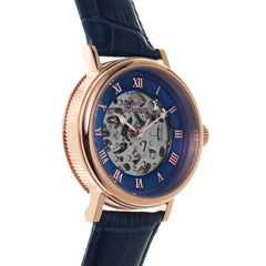 EARNSHAW BEAUFORT Automatic Skeleton Blue Round Dial Men's Watch- ES-8806-03