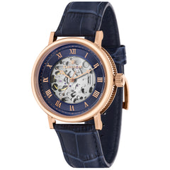 EARNSHAW BEAUFORT Automatic Skeleton Blue Round Dial Men's Watch- ES-8806-03