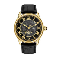 EARNSHAW LONGITUDE Automatic Skeleton Black Round Dial Men's Watch- ES-8807-02