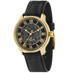 EARNSHAW LONGITUDE Automatic Skeleton Black Round Dial Men's Watch- ES-8807-02