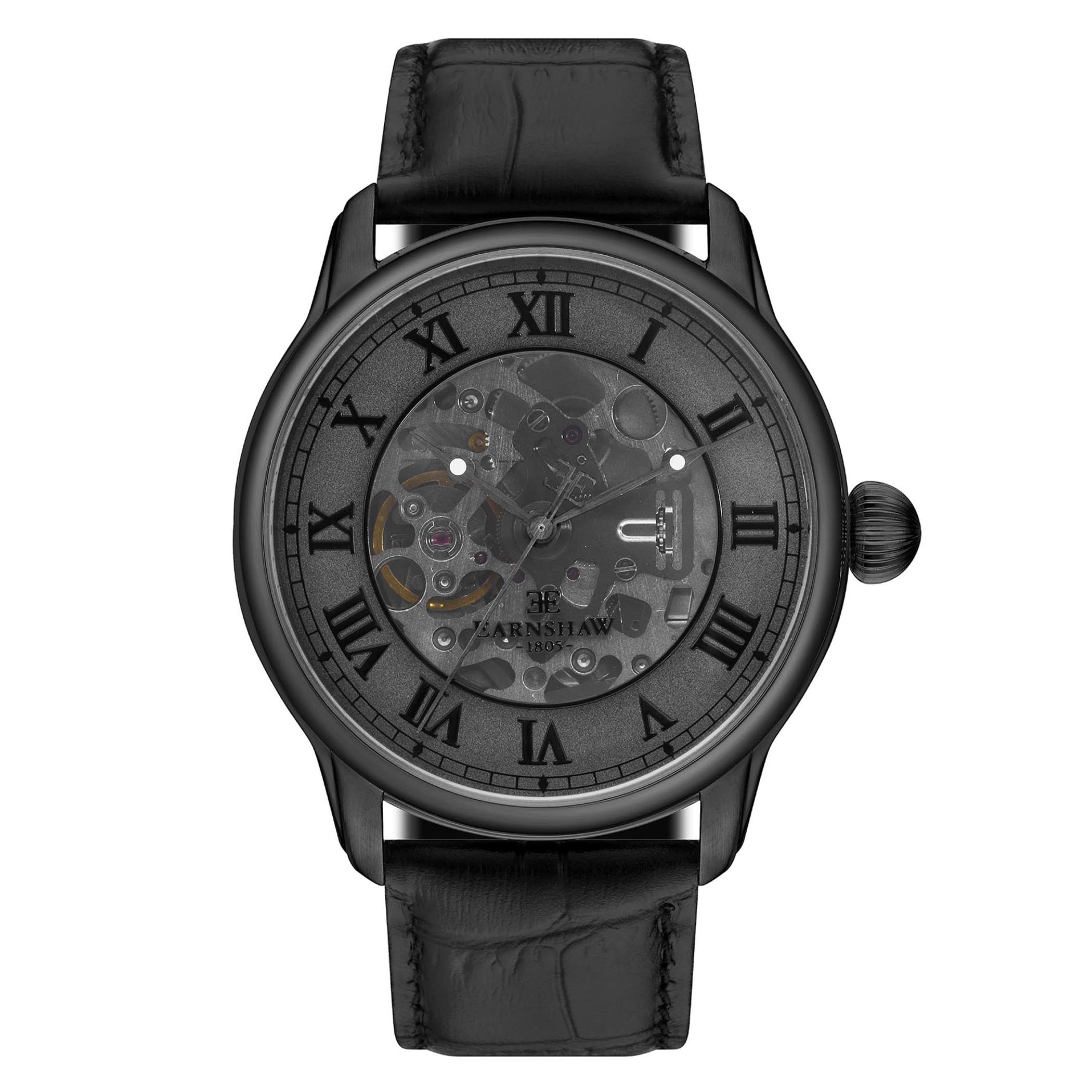 EARNSHAW LONGITUDE Automatic Skeleton Round Dial Men's Watch- ES-8807-03
