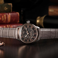 Earnshaw LONGITUDE Skeleton Automatic Black Round Dial Men's Watch -  ES-8807-04