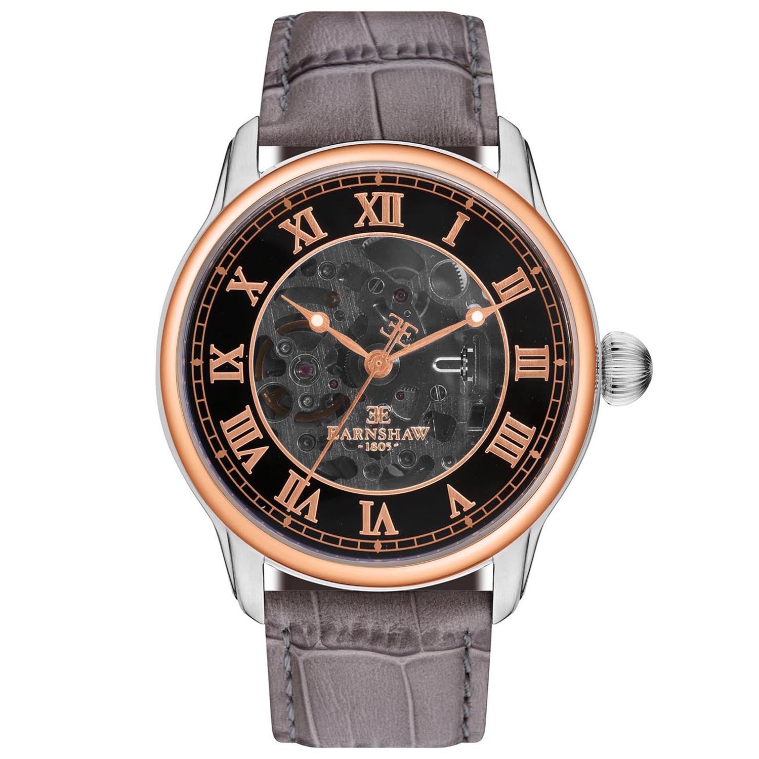 Earnshaw LONGITUDE Skeleton Automatic Black Round Dial Men's Watch -  ES-8807-04