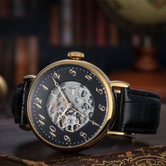 EARNSHAW PRECISTO GRAND LEGACY Automatic Skeleton Black Round Dial Men's Watch- ES-8810-04