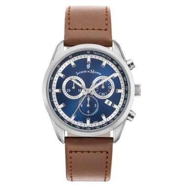 JACQUES DU MANOIR Apollo Swiss Made Chronograph Blue Round Dial Men's Watch- AP.03