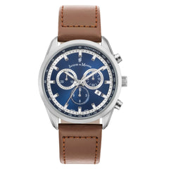 JACQUES DU MANOIR Apollo Swiss Made Chronograph Blue Round Dial Men's Watch- AP.03