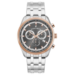 JACQUES DU MANOIR Apollo Swiss Made Chronograph Grey Round Dial Men's Watch- AP.07