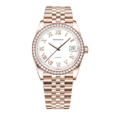 ARIES GOLD Heritage Crystals Watch with Sapphire Glass For Women- B 1069 RG-RW