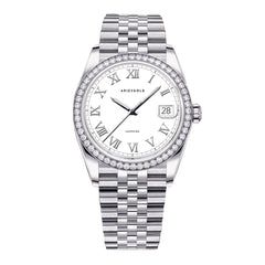ARIES GOLD Heritage Crystals Watch with Sapphire Glass For Women- B 1069 S-RW
