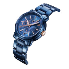ARIES GOLD Contender Multifunction MOP Dial Watch with Sapphire Glass For Women- B 7302 BU-BURG