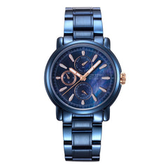 ARIES GOLD Contender Multifunction MOP Dial Watch with Sapphire Glass For Women- B 7302 BU-BURG