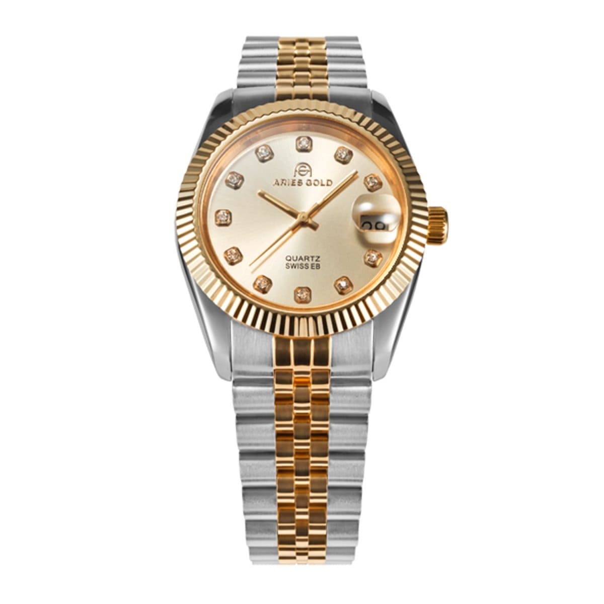 ARIES GOLD Heritage Swiss Quartz Crystals Watch with Sapphire Glass For Women- B R68Q BC-G12S