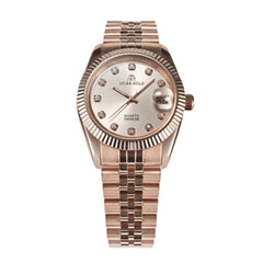 ARIES GOLD Heritage Swiss Quartz Crystals Watch with Sapphire Glass For Women- B R68Q FRD-RG12S