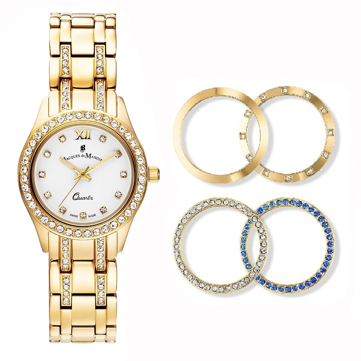 Jacques Du Manior Analog White Round Dial Swiss Made  Women's Watch -  BAG.01