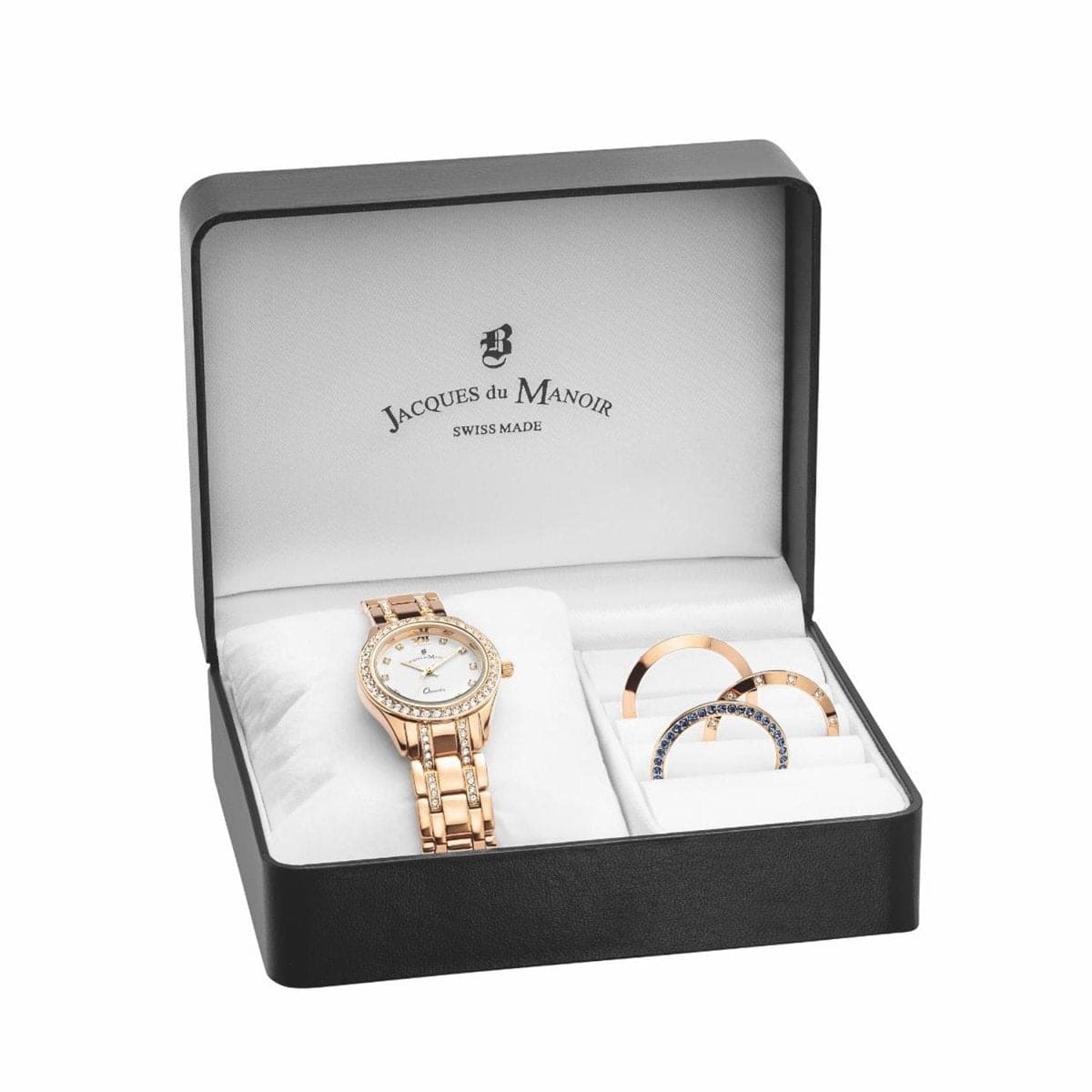 JACQUES DU MANOIR Royal Swiss Made Analogue White Round Dial Women's Watch- BAG.03
