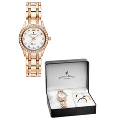 JACQUES DU MANOIR Royal Swiss Made Analogue White Round Dial Women's Watch- BAG.03