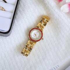 Jacques Du Manoir Royal Swiss Made Analogue White Round Dial Women's Watch With Gift Set  - BAG.11
