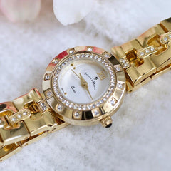 Jacques Du Manoir Royal Swiss Made Analogue White Round Dial Women's Watch With Gift Set  - BAG.11