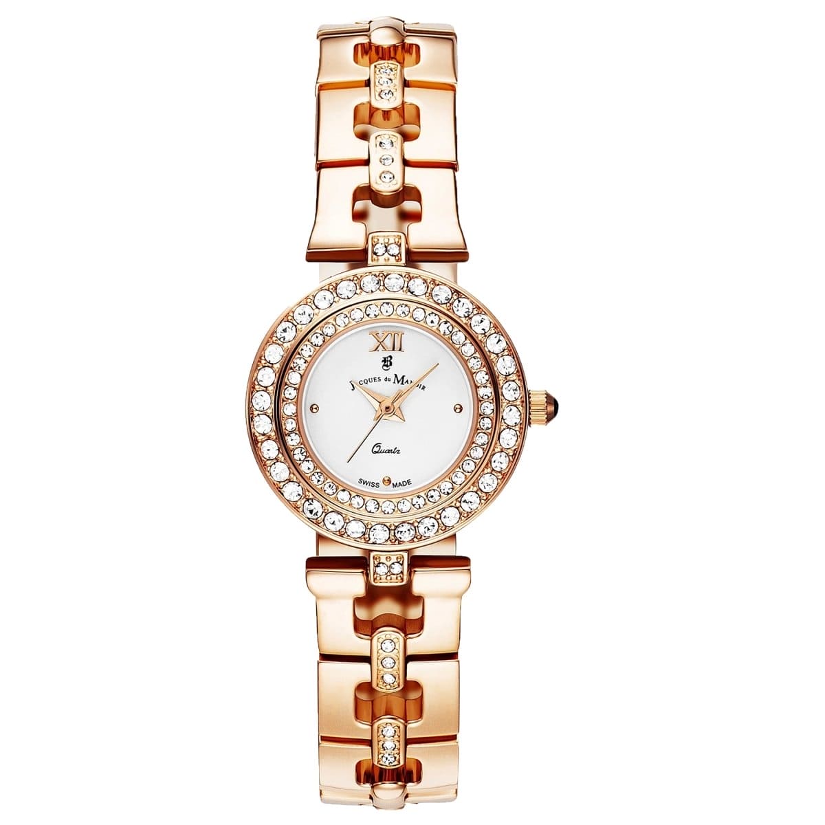 JACQUES DU MANOIR Royal Swiss Made Analogue White Round Dial Women's Watch- BAG.13