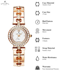 JACQUES DU MANOIR Royal Swiss Made Analogue White Round Dial Women's Watch- BAG.13