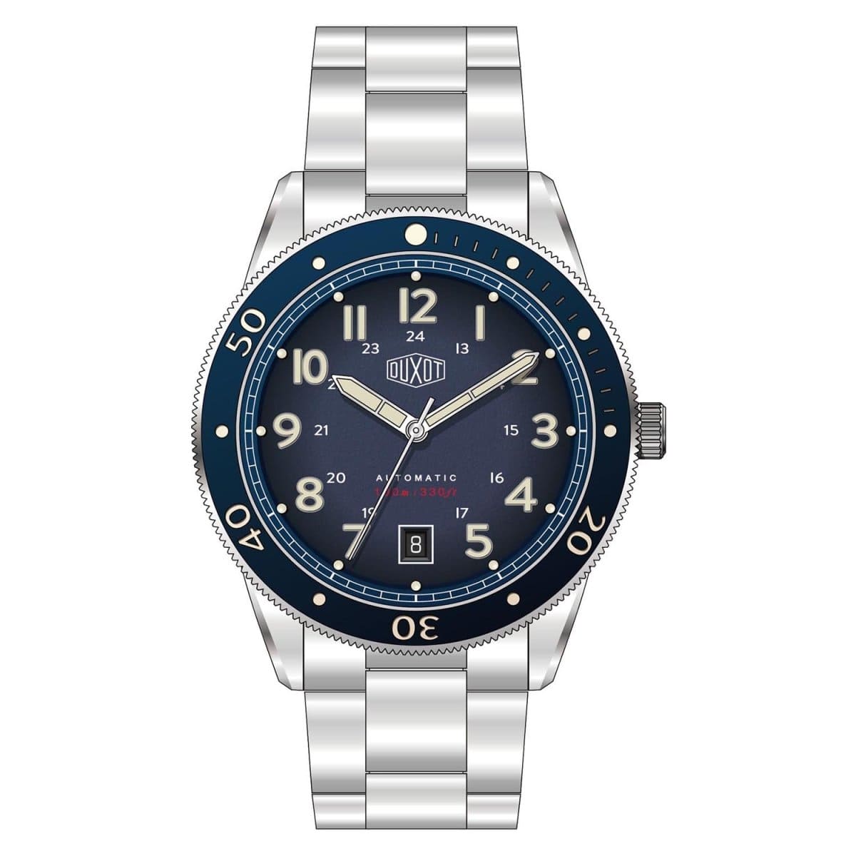 Duxot Velocita Automatic Blue Round Dial Men's Watch - DX-2014-22