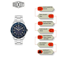 Duxot Velocita Automatic Blue Round Dial Men's Watch - DX-2014-22