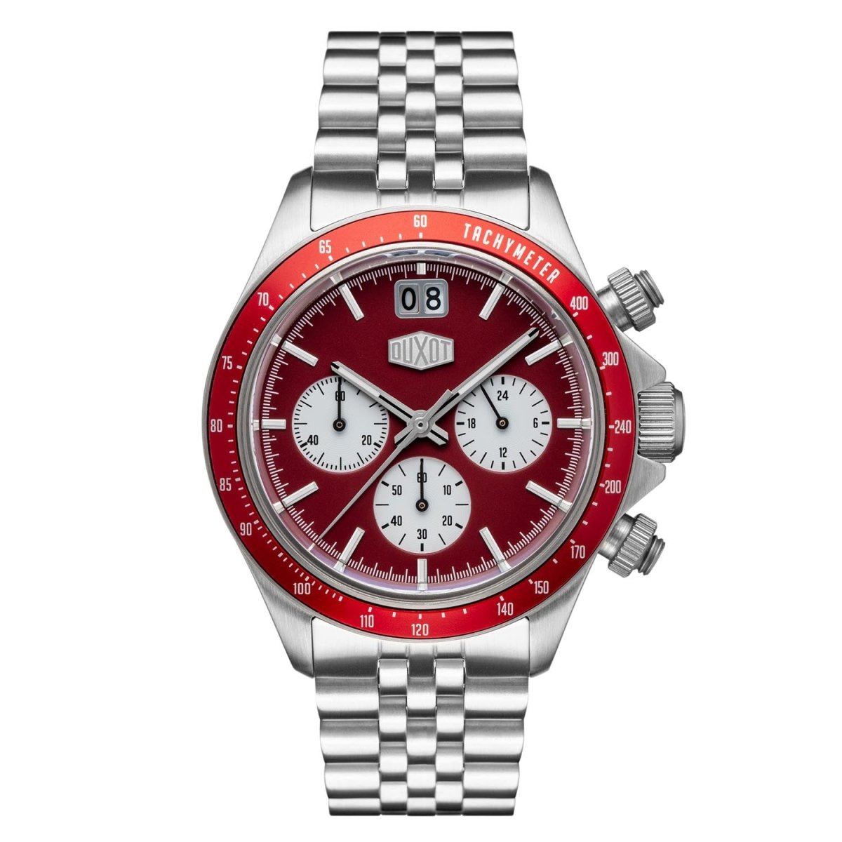 Duxot Accelero Mechanical Red Round Dial Men's Watch - DX-2018-55