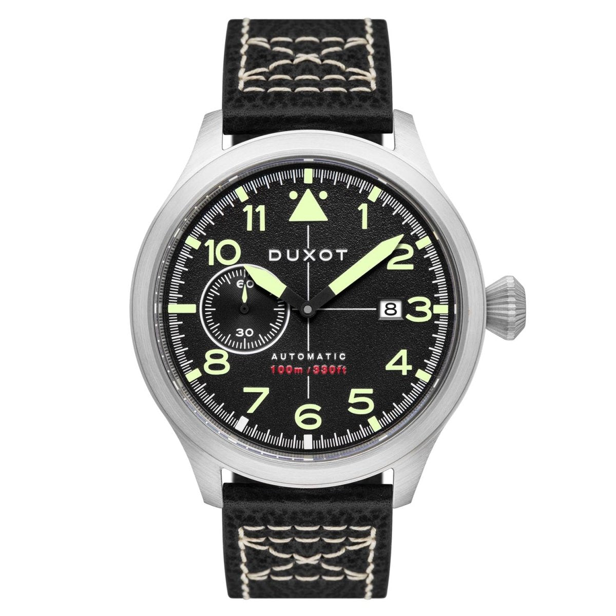 Duxot Altius Pilot Mechanical Automatic Black Round Dial Men's Watch - DX-2024-01