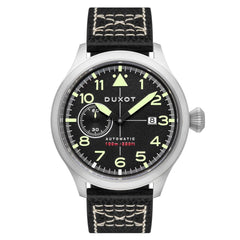 Duxot Altius Pilot Mechanical Automatic Black Round Dial Men's Watch - DX-2024-01