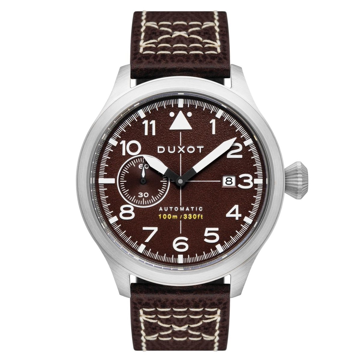 Duxot Altius Pilot Mechanical Automatic Brown Round Dial Men's Watch - DX-2024-03