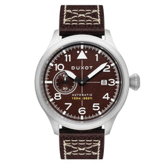 Duxot Altius Pilot Mechanical Automatic Brown Round Dial Men's Watch - DX-2024-03