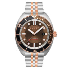 Duxot Tortuga Automatic Brown Round Dial Men's Watch - DX-2026-55
