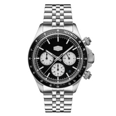 Duxot Accelero Chronograph Black Round Dial Men's Watch - DX-2028-33