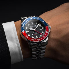 Duxot Altlantica GTM Black Round Dial Men's Watch - DX-2034-22