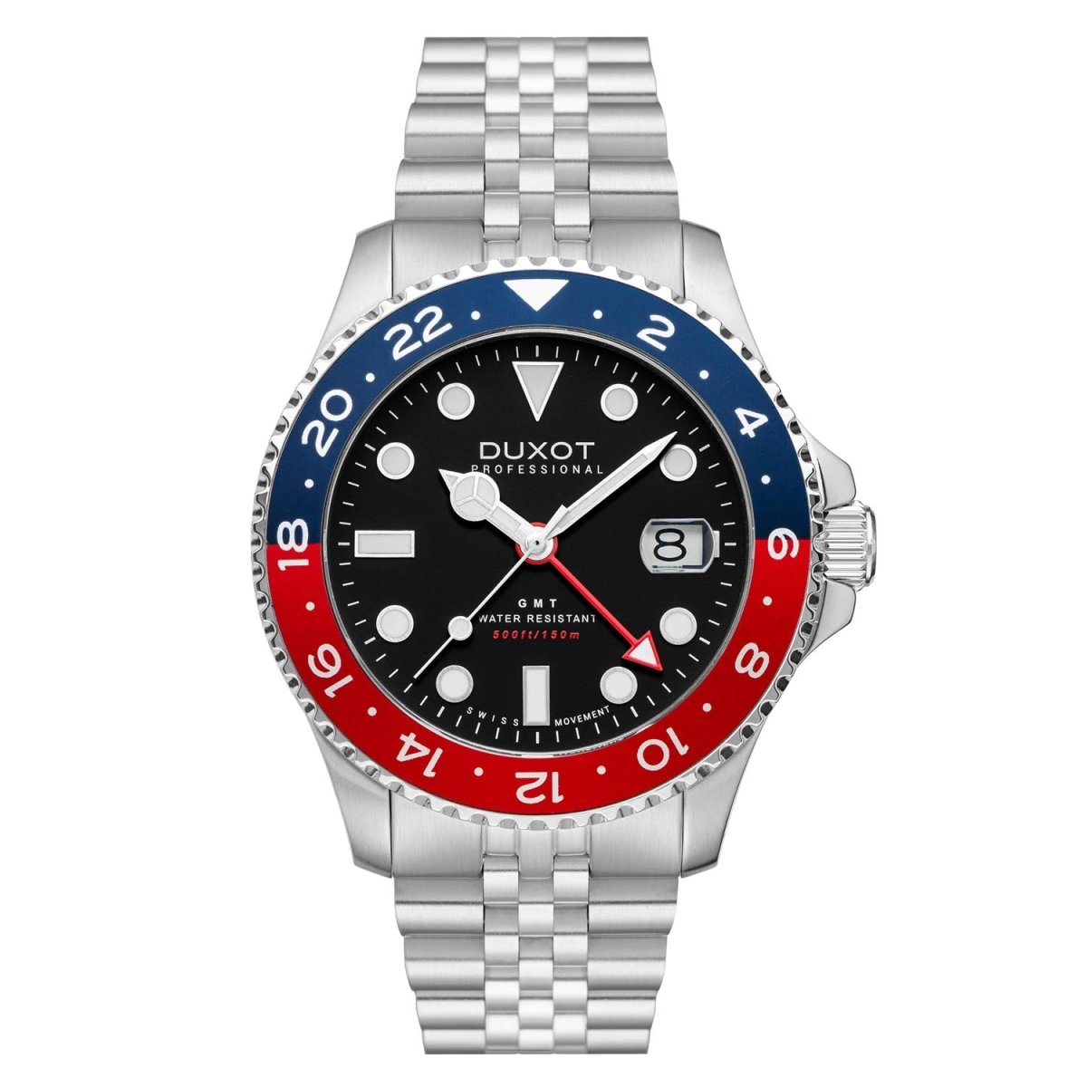 Duxot Altlantica GTM Black Round Dial Men's Watch - DX-2034-22