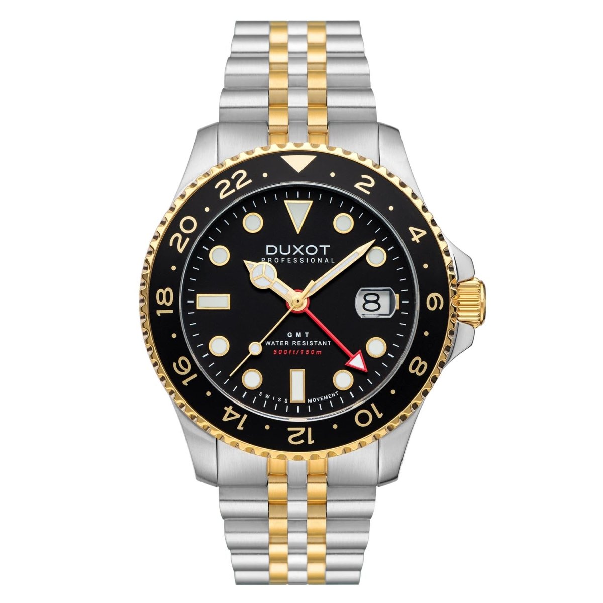 Duxot Altlantica GTM Black Round Dial Men's Watch - DX-2034-44