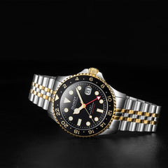 Duxot Altlantica GTM Black Round Dial Men's Watch - DX-2034-44