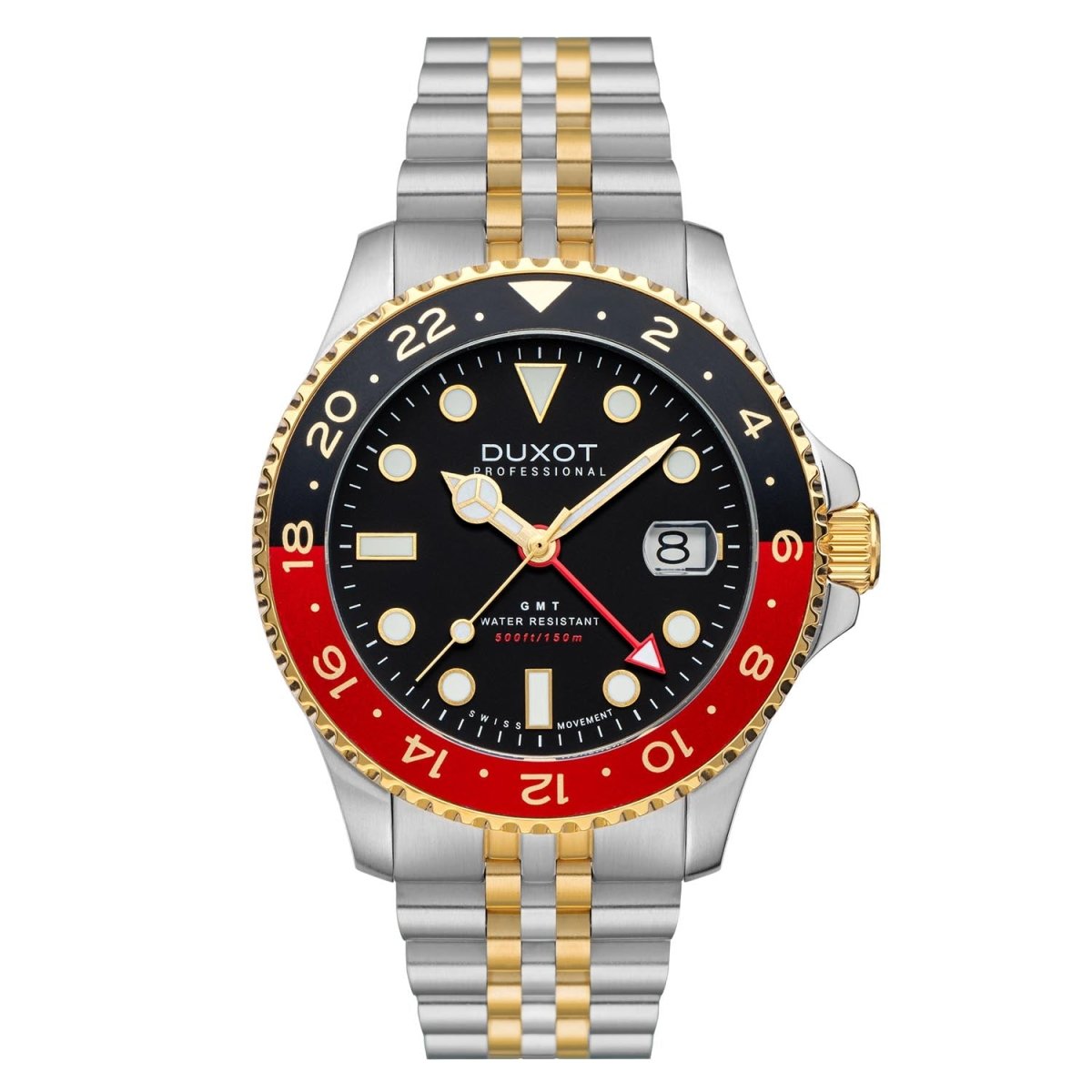 Duxot Altlantica GTM Black Round Dial Men's Watch - DX-2034-55