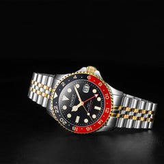 Duxot Altlantica GTM Black Round Dial Men's Watch - DX-2034-55