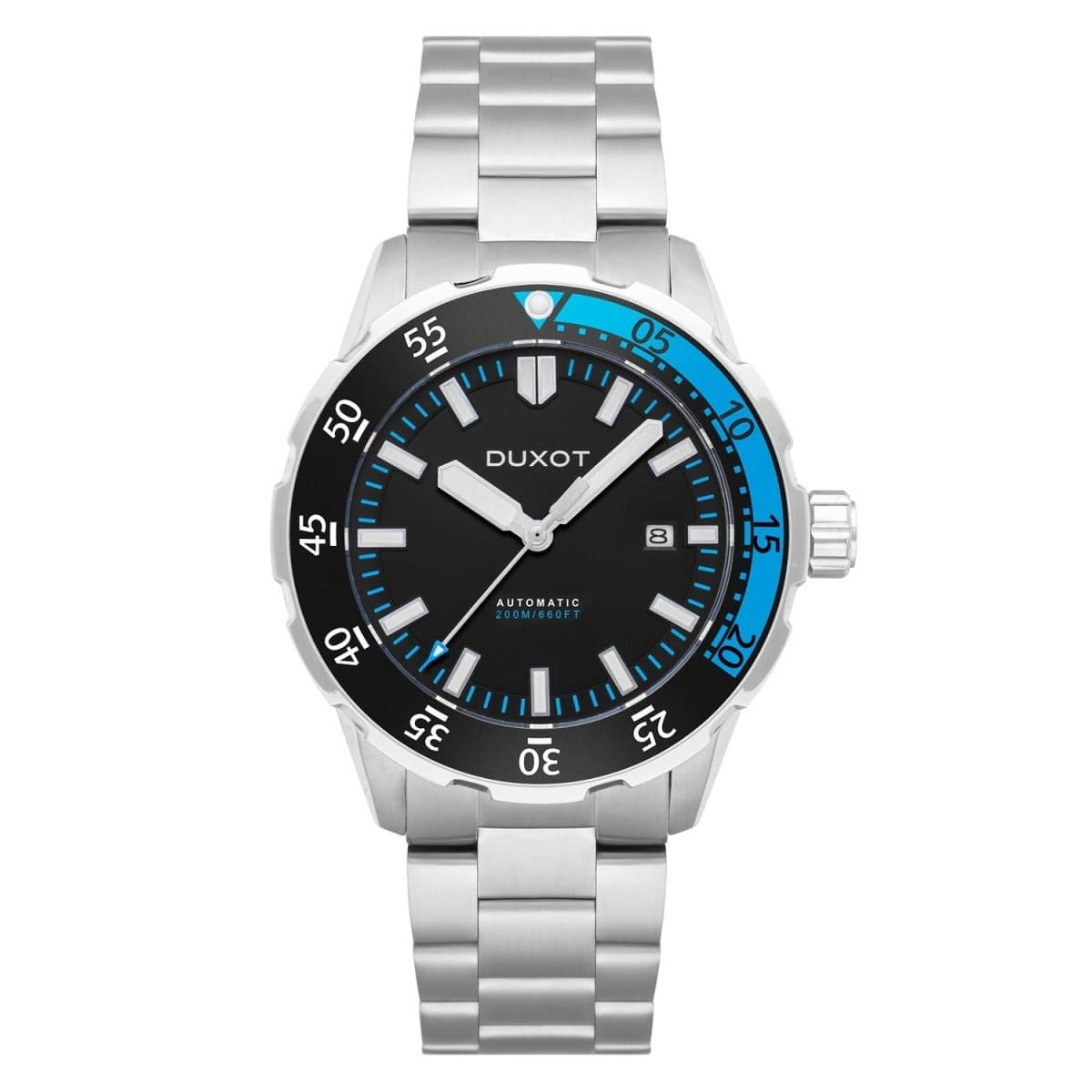 Duxot Mergulho Automatic Black Round Dial Men's Watch - DX-2035-33