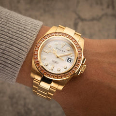 Duxot Atlantica Limited Edition Automatic White Round Dial Men's Watch - DX-2047-33