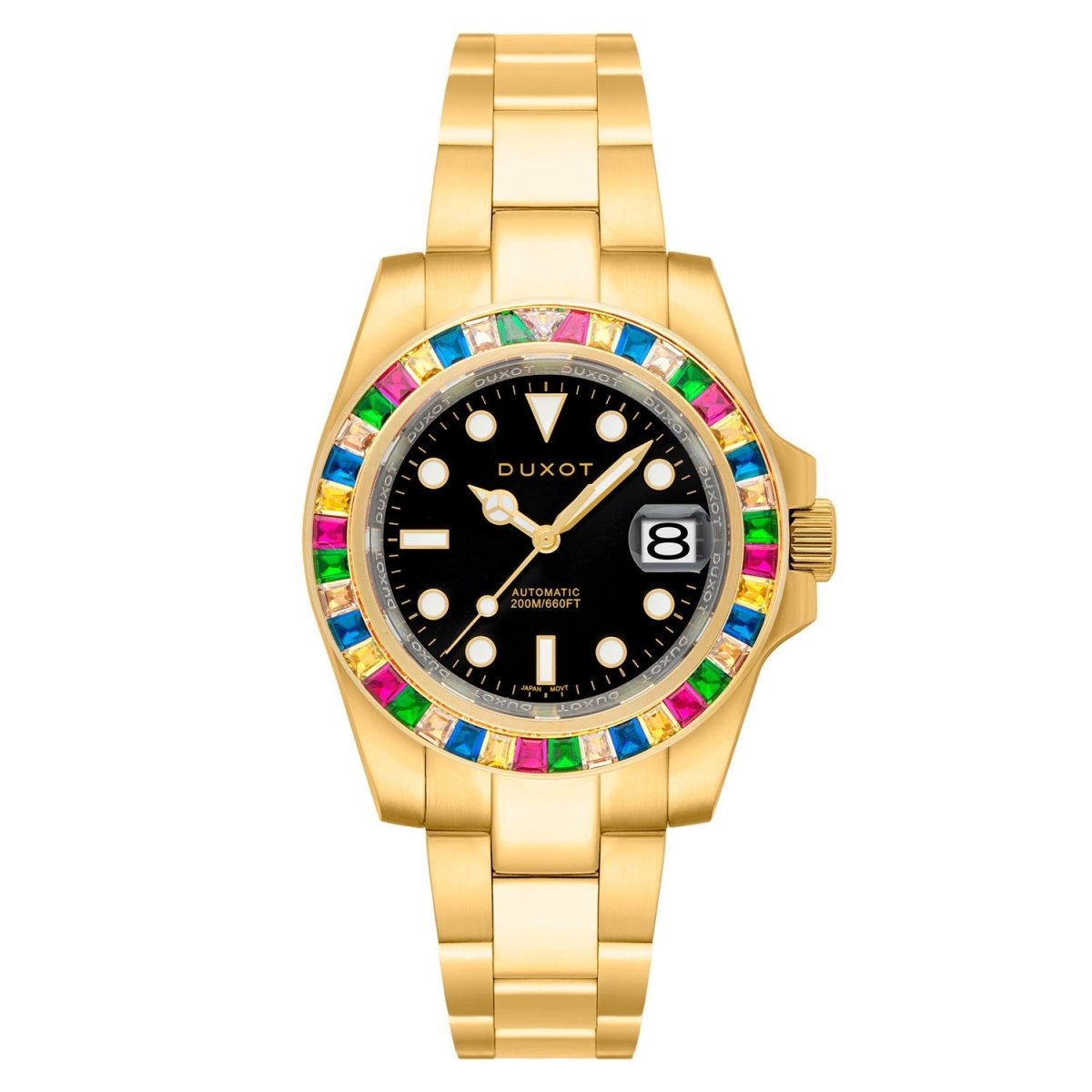 Duxot Atlantica Limited Edition Automatic Black Round Dial Men's Watch - DX-2047-66