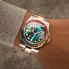 Duxot Atlantica Limited Edition Automatic Blue Round Dial Men's Watch - DX-2047-99