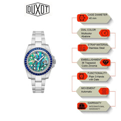 Duxot Atlantica Limited Edition Automatic Blue Round Dial Men's Watch - DX-2047-AA