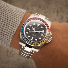 Duxot Atlantica Limited Edition Automatic Blue Round Dial Men's Watch - DX-2047-EE