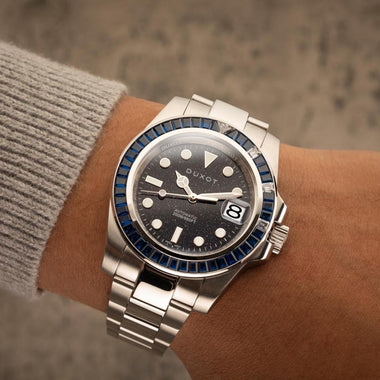 Duxot Atlantica Limited Edition Automatic Blue Round Dial Men's Watch - DX-2047-FF