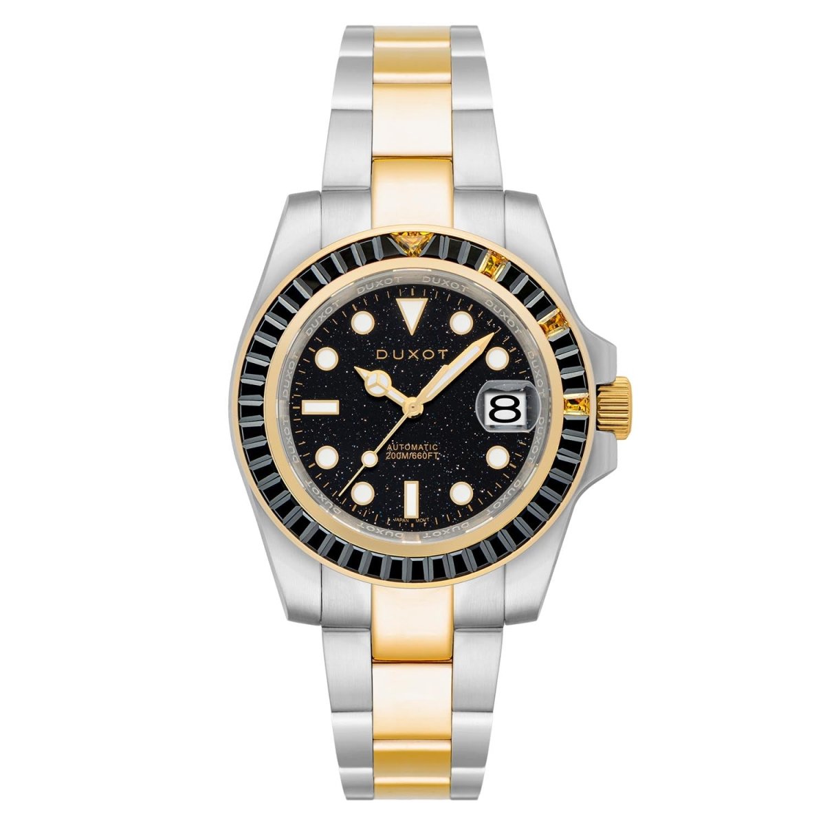 Duxot Atlantica Limited Edition Automatic Black Round Dial Men's Watch - DX-2047-GG