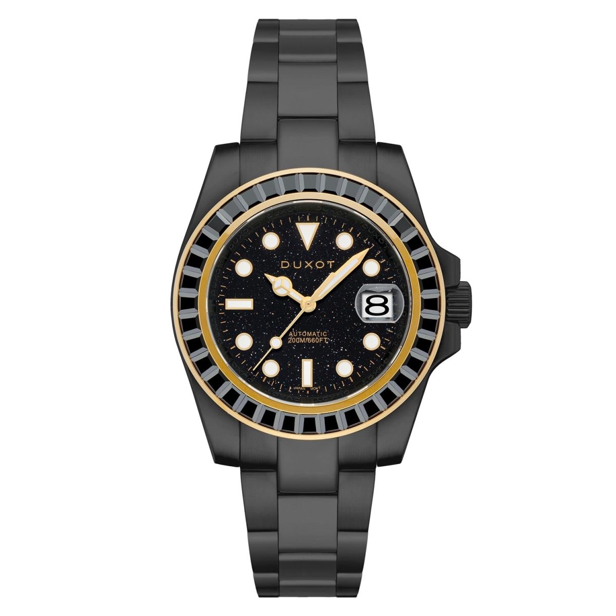 Duxot Atlantica Limited Edition Automatic Black Round Dial Men's Watch - DX-2047-II