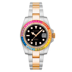 Duxot Atlantica Limited Edition Automatic Black Round Dial Men's Watch - DX-2047-KK