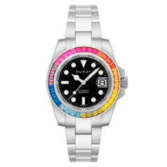 Duxot Atlantica Limited Edition Automatic Black Round Dial Men's Watch - DX-2047-LL